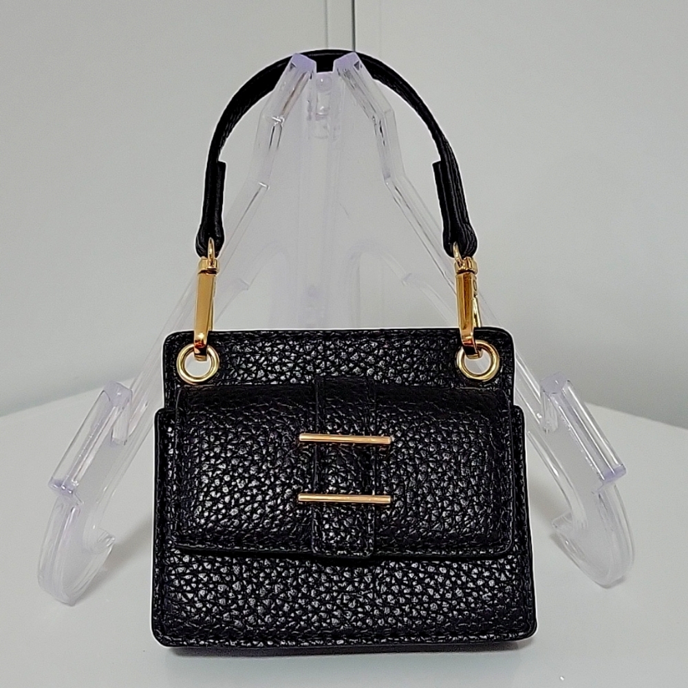 Martha Stewart Women's Mini  Bag Leather Black 🖤💛